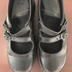 Dr. Marten 9 Chunky Mary Jane Shoes Black Leather